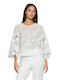 kocca Women's Summer Blouse with 3/4 Sleeve White