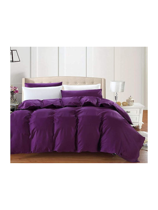 MayHome Set Coverlet Single Cotton Purple 160x240cm 2pcs