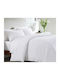 MayHome Set Coverlet Single from Cotton & Polyester White 160x240cm 2pcs