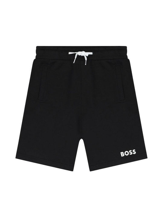 Hugo Boss Șort/Bermude pentru copii din material textil Negru