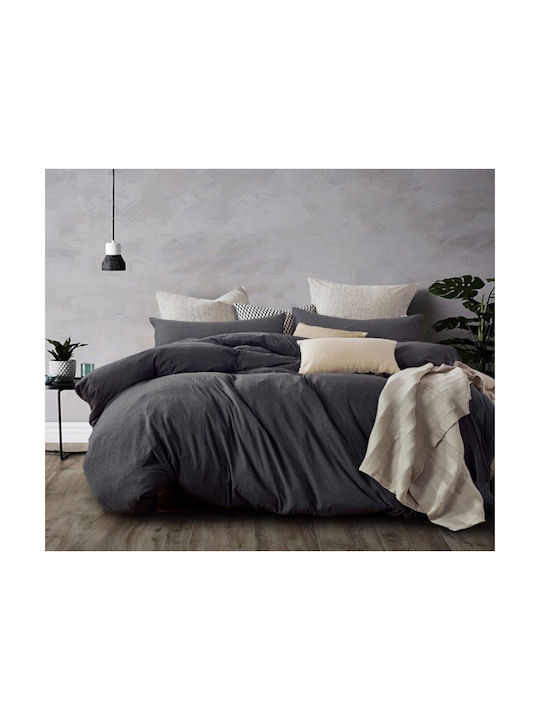 MayHome Pillowcase Set with Envelope Cover Gray 50x70cm.