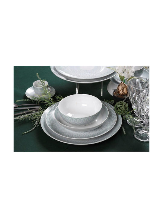 Cryspo Trio Cereal Serving Bowl Round made of Porcelain 6pcs
