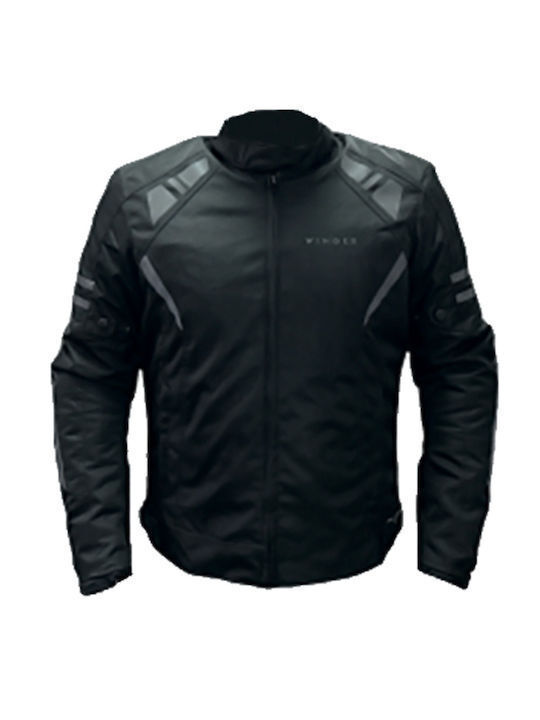 Winger Winter Herren Motorradjacke Cordura Schwarz