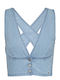 Tommy Hilfiger Women's Summer Blouse Cotton with Straps & V Neckline Light Blue