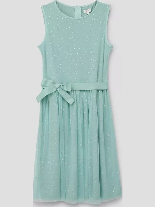 Girls Dress Sleeveless Tulle Polka Dot Veraman
