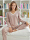 Sexen Winter Women's Pyjama Set Camel