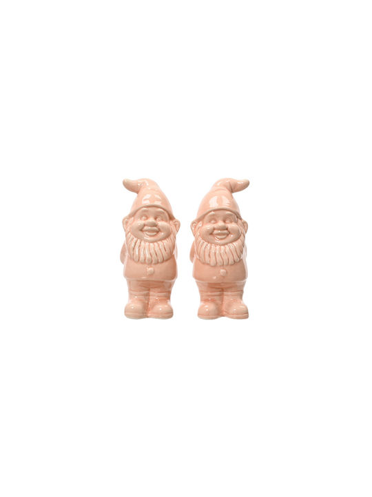 Kaemingk Christmas Ceramic Figure Dwarf Orange Length 5cm 2pcs
