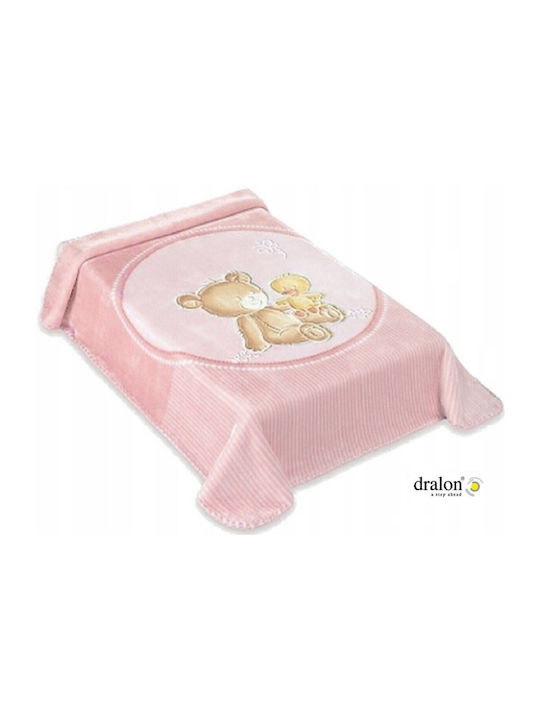 Adam Home Baby Blanket Spain Nursery Swaddling Blanket Belpla 549 Velvet Pink 80x110cm