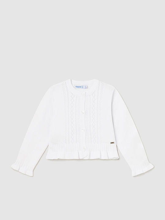 Mayoral Kids Cardigan Knitted White