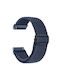 Watchband Armband Stoff Marineblau (Universal 20mm)