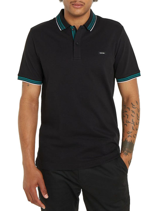 Calvin Klein Men's Short Sleeve Blouse Polo BLACK