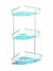 Sidirela Ecke Boden Badezimmerregal Metallisch 36.5x26.5x59.3cm