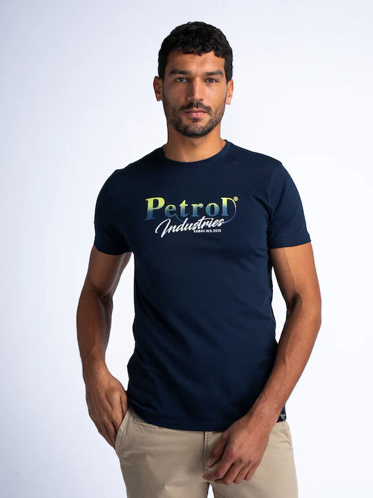 Petrol Industries Ανδρικό T-shirt Κοντομάνικο Blue