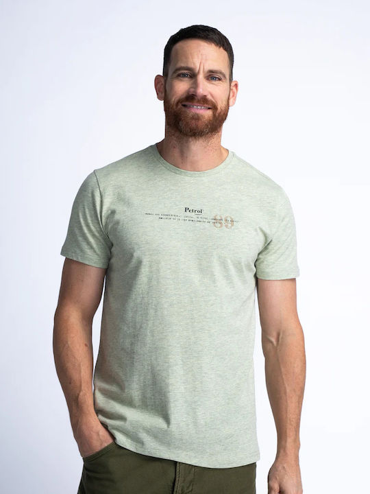 Petrol Industries T-shirt Bărbătesc cu Mânecă Scurtă Mint