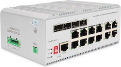 Digitus Managed L2 Switch with 12 Gigabit (1Gbps) Ethernet Ports and 4 SFP Ports