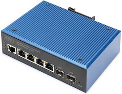 Digitus DN-651154 Verwaltet L2 Switch mit 4 Ports Gigabit (1Gbps) Ethernet und 2 SFP Ports