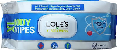 Lole's XL Body Wipes Tücher für 48Stück