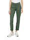 S.Oliver Women's Cotton Trousers in Slim Fit Green