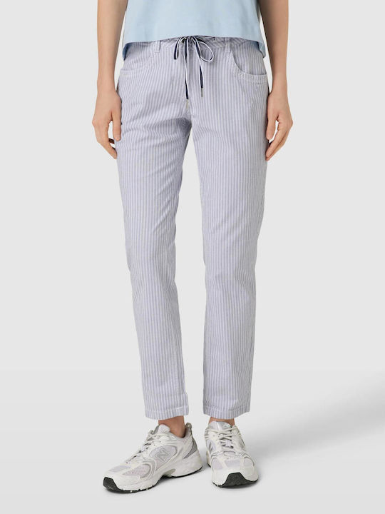 Tom Tailor Pantaloni de damă Tesatura Pantaloni Cu dungi Albastru marin