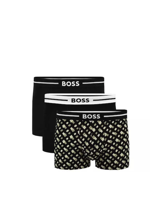 Hugo Boss Ανδρικά Μποξεράκια Μαύρο 3Pack