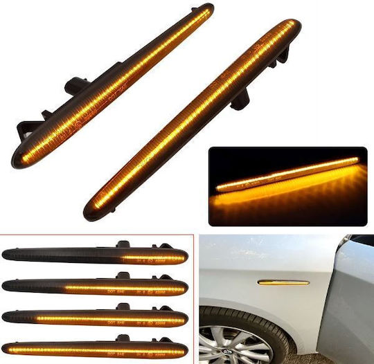 Carro Πλαϊνά Φλας Φτερού Για Alfa Romeo Giulietta 2010+ Led Dynamic Smoke 2 Τεμάχια / Ca-012157