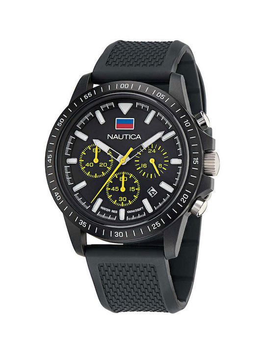 Nautica Watch Chronograph Battery with Black Ru...