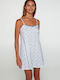 Vamp Summer Cotton Women's Nightdress Light Petrol