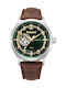 Timberland Men's Watch 45mm Automatic with Brown Leather Strap