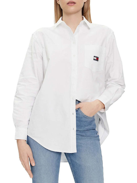 Tommy Hilfiger Women's Long Sleeve Shirt White