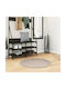 vidaXL Rug Round Shaggy Beige