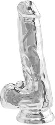 ToyJoy Ρεαλιστικό Dildo με Όρχεις και Βεντούζα Διάφανο 16cm