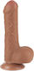 Lovetoy Dildo με Όρχεις και Βεντούζα Καφέ 18.3cm