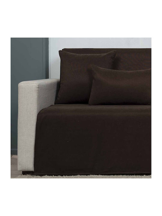 Cotone Cozy Ριχτάρι Πολυθρόνας 180x170εκ. Καφέ ...