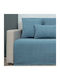 Cotone Cozy Ριχτάρι Πολυθρόνας 180x170εκ. Πετρόλ Ανοιχτό