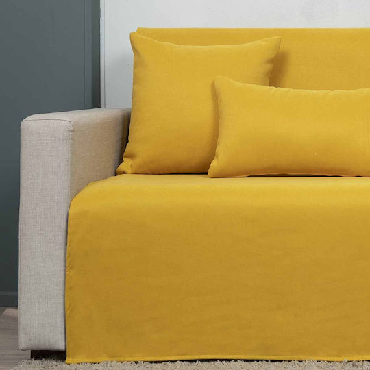 Cotone Cozy Ριχτάρι Πολυθρόνας 180x170εκ. Κίτρινο
