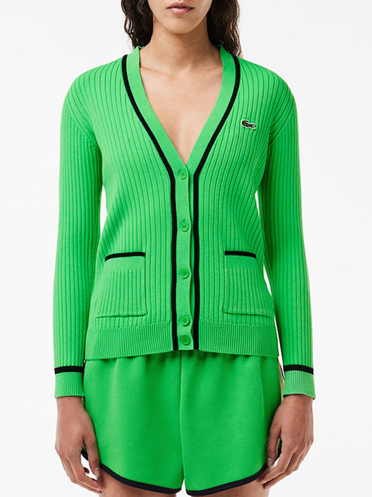 Lacoste Jachetă de damă tricotată Lawngreen