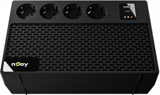 NJOY Renton 650 Plus UPS Line-Interactive 650VA 360W With 4 Schuko AC Outlets
