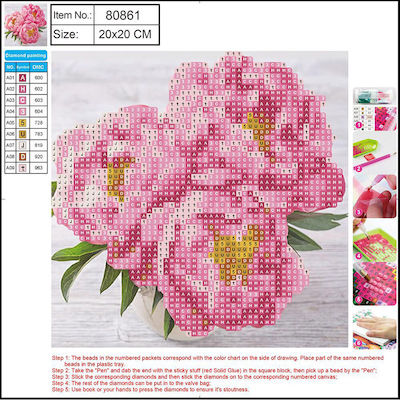 Construction Diamond Painting 5d Kit Centrum 20x20cm Rose