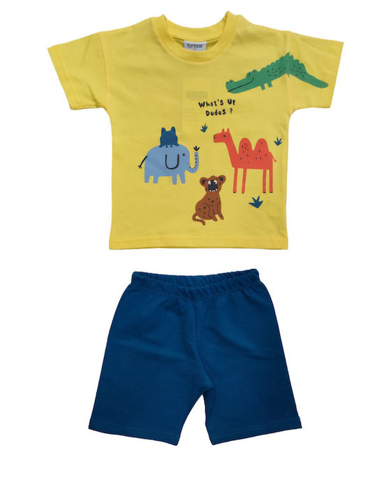 Trax Kids Set with Shorts Summer 2pcs Yellow