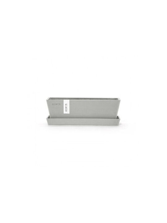 Ecopots Bruges Mini Planter Box Plastic Grey 25x9x8cm.