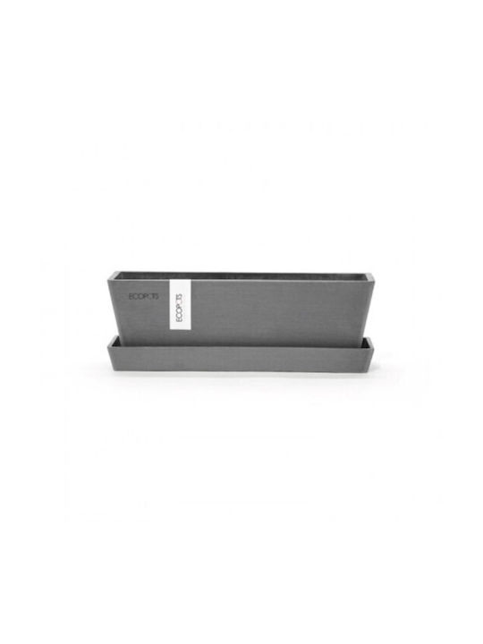 Ecopots Bruges Mini Planter Box Plastic Charcoa...