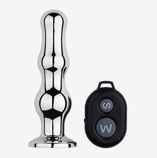 STD Dop Anal cu Funcție Wireless și Vibrație Argintie