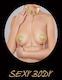STD Sexy Hearties Nipple Covers Collar in Gold Color