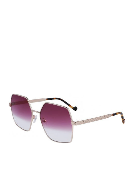 Liu Jo Unisex Sunglasses with Gold Metal Frame ...