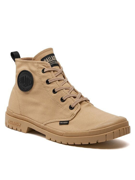 Palladium Γυναικεία Μποτάκια Μπεζ