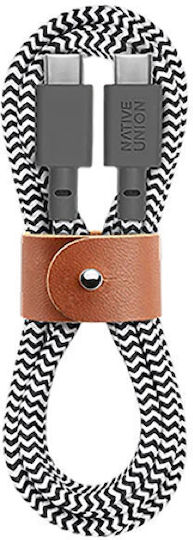 Native Union Belt USB 2.0 Cable USB-C Male - USB-C PD Black 1.2m BELT-C-ZEB-2-NP