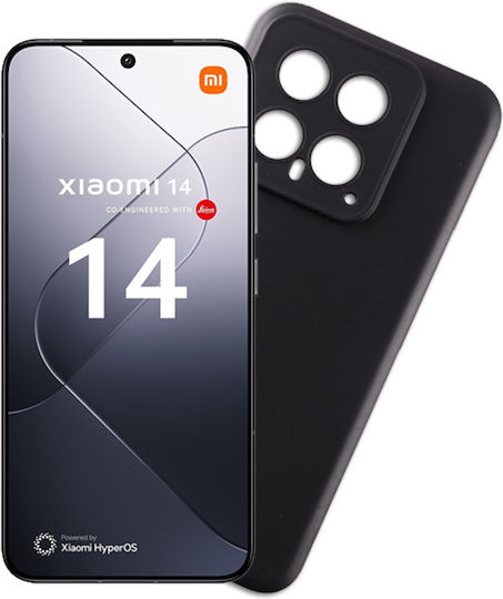 Volte-Tel Задна Корица Силикон с Каишка за Врата Черна Xiaomi 14