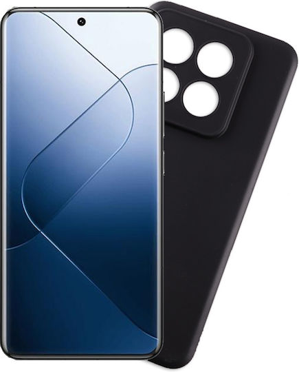 Volte-Tel Back Cover Σιλικόνης με Λουράκι Μαύρο (Xiaomi 14 Pro)
