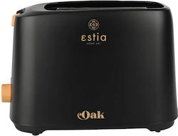Estia Oak Φρυγανιέρα 2 Θέσεων 700W Μαύρη