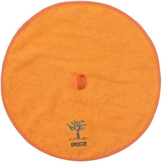 Silk Fashion Towel from 100% Cotton in Orange Color